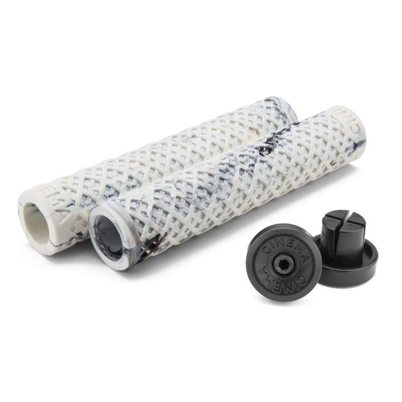 POIGNEES BMX CINEMA INTERLACE BLANC / NOIR